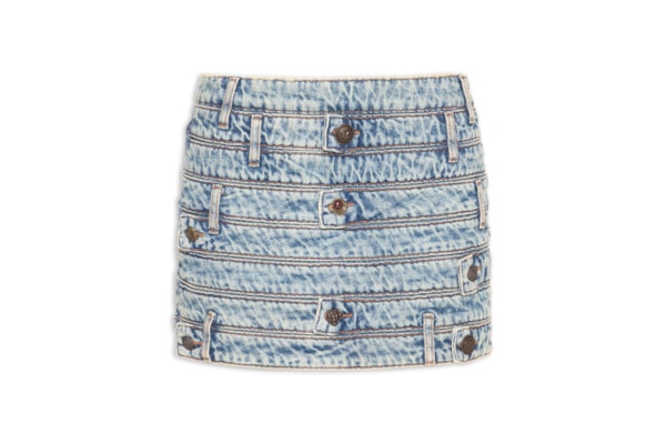 Saia Jeans Curta Cintura Média - Azul