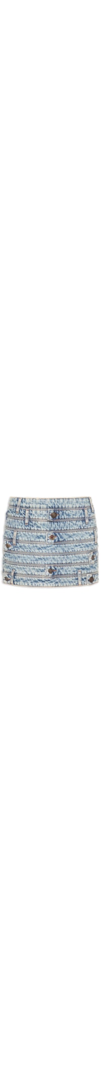 Saia Jeans Curta Cintura Média - Azul