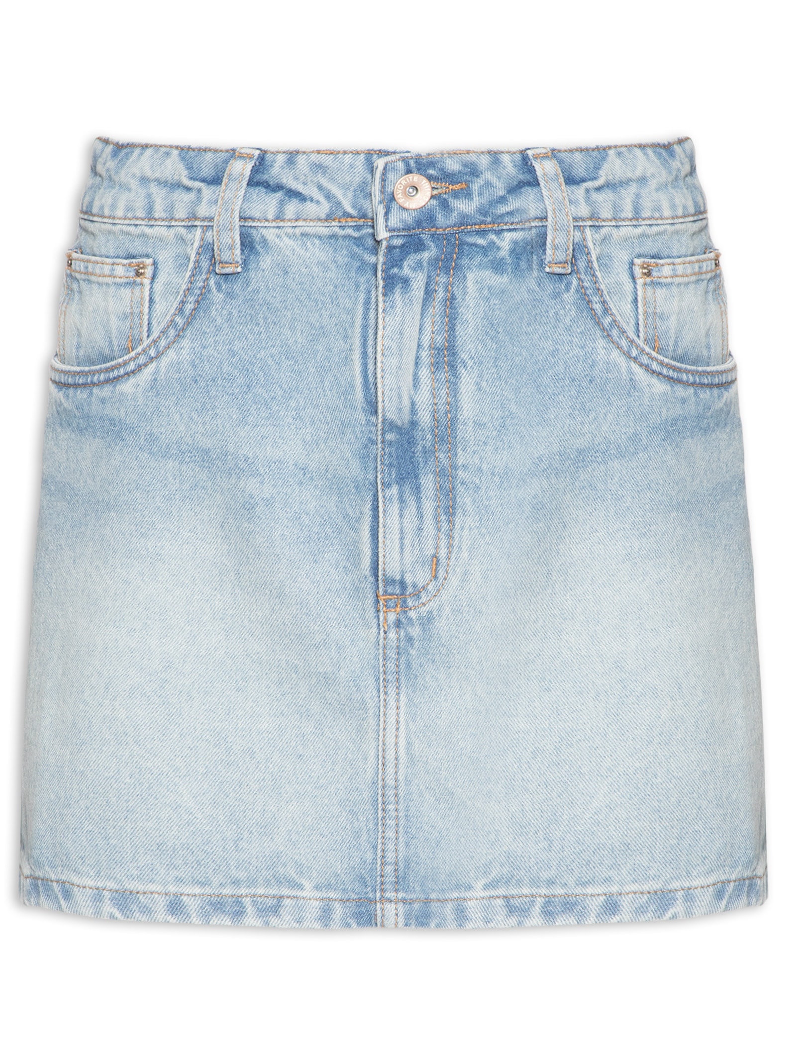 Saia Jeans Curta High Azul My Favorite