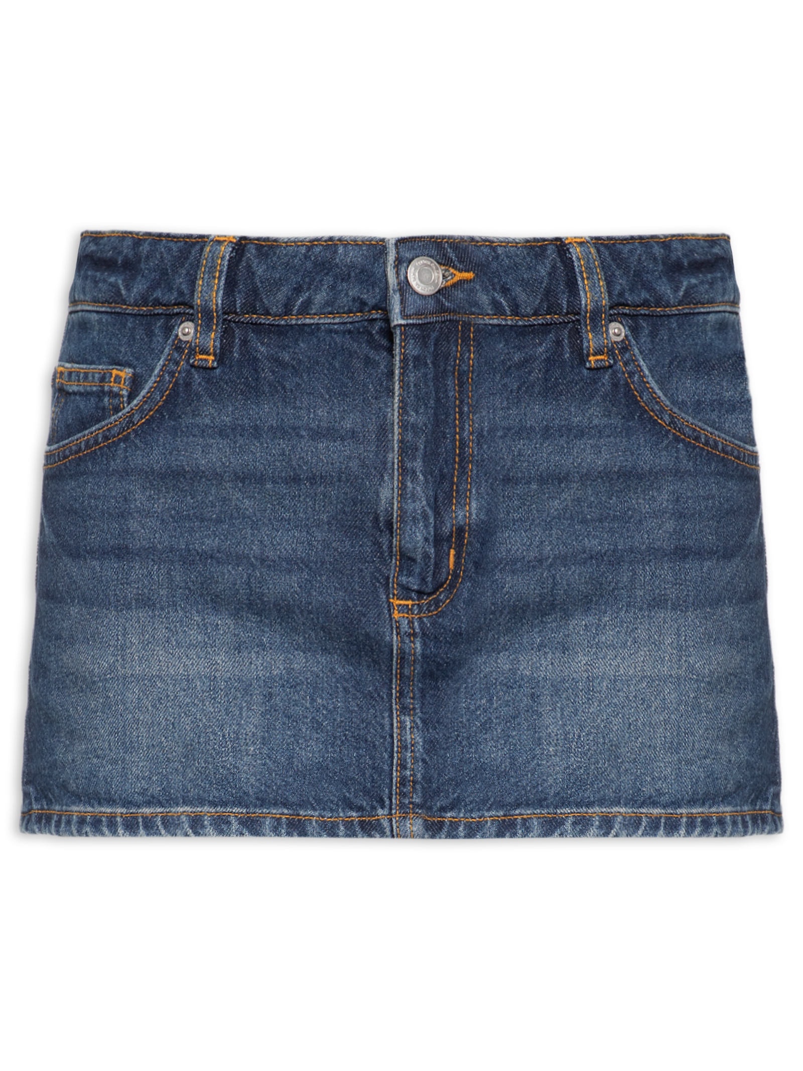 Saia Jeans Curta Original Denim Skort Azul Cotton On