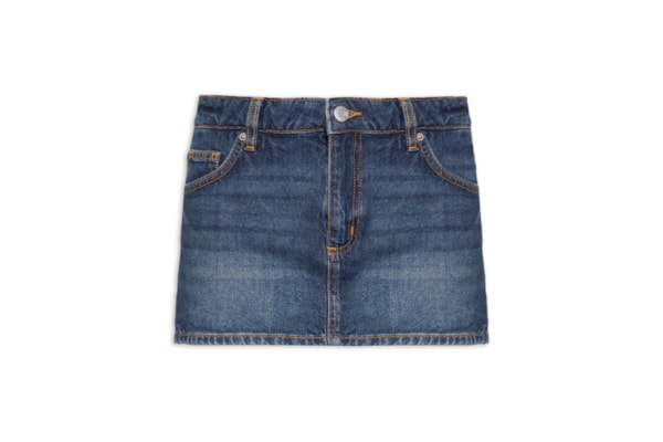 Saia Jeans Curta Original Denim Skort - Azul