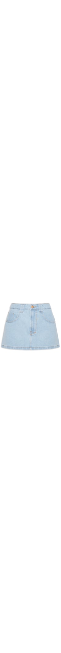 Saia Jeans Detalhe Zig Zag - Azul