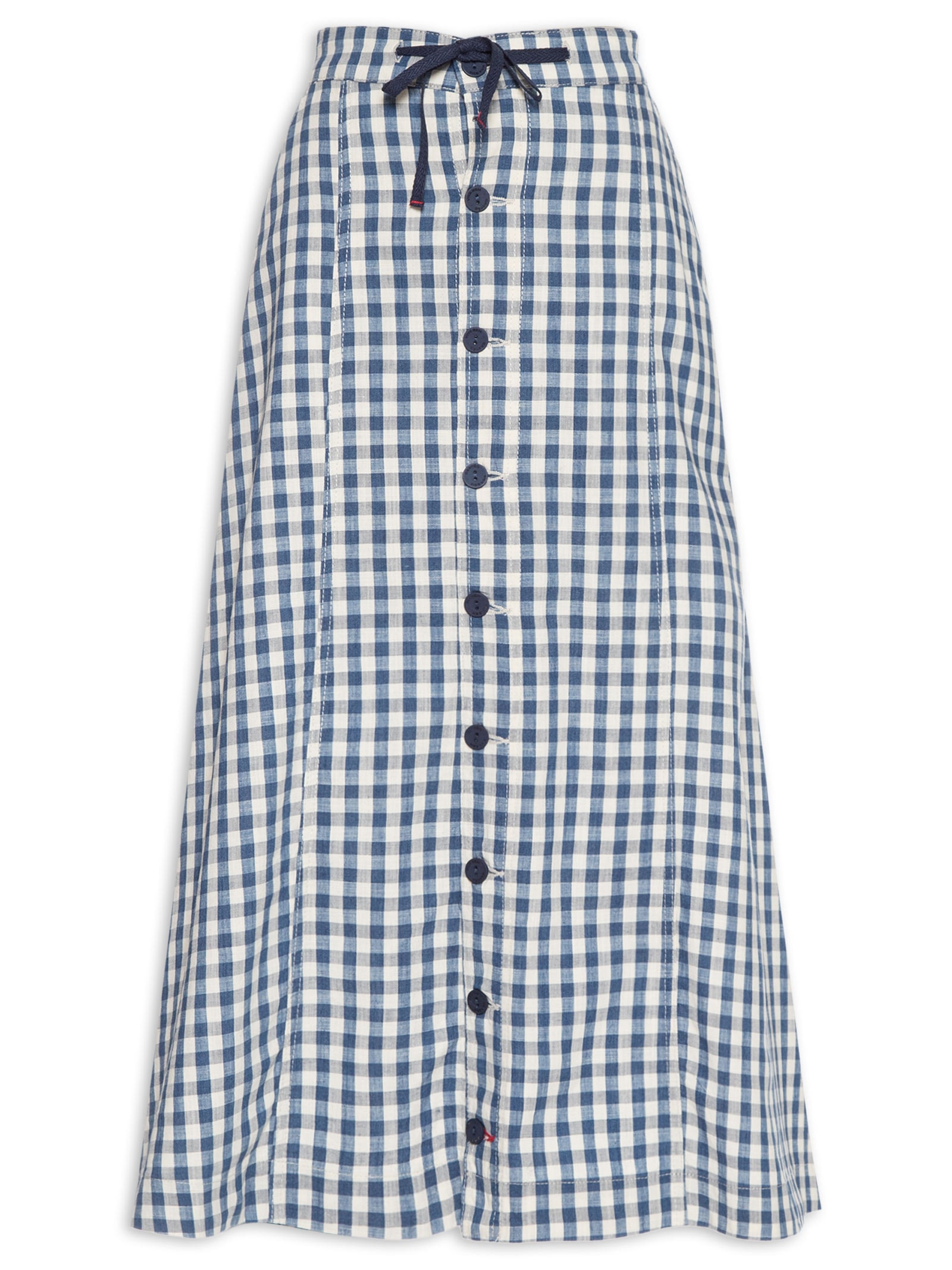 Saia Jeans Jeans Vichy Azul Cantão