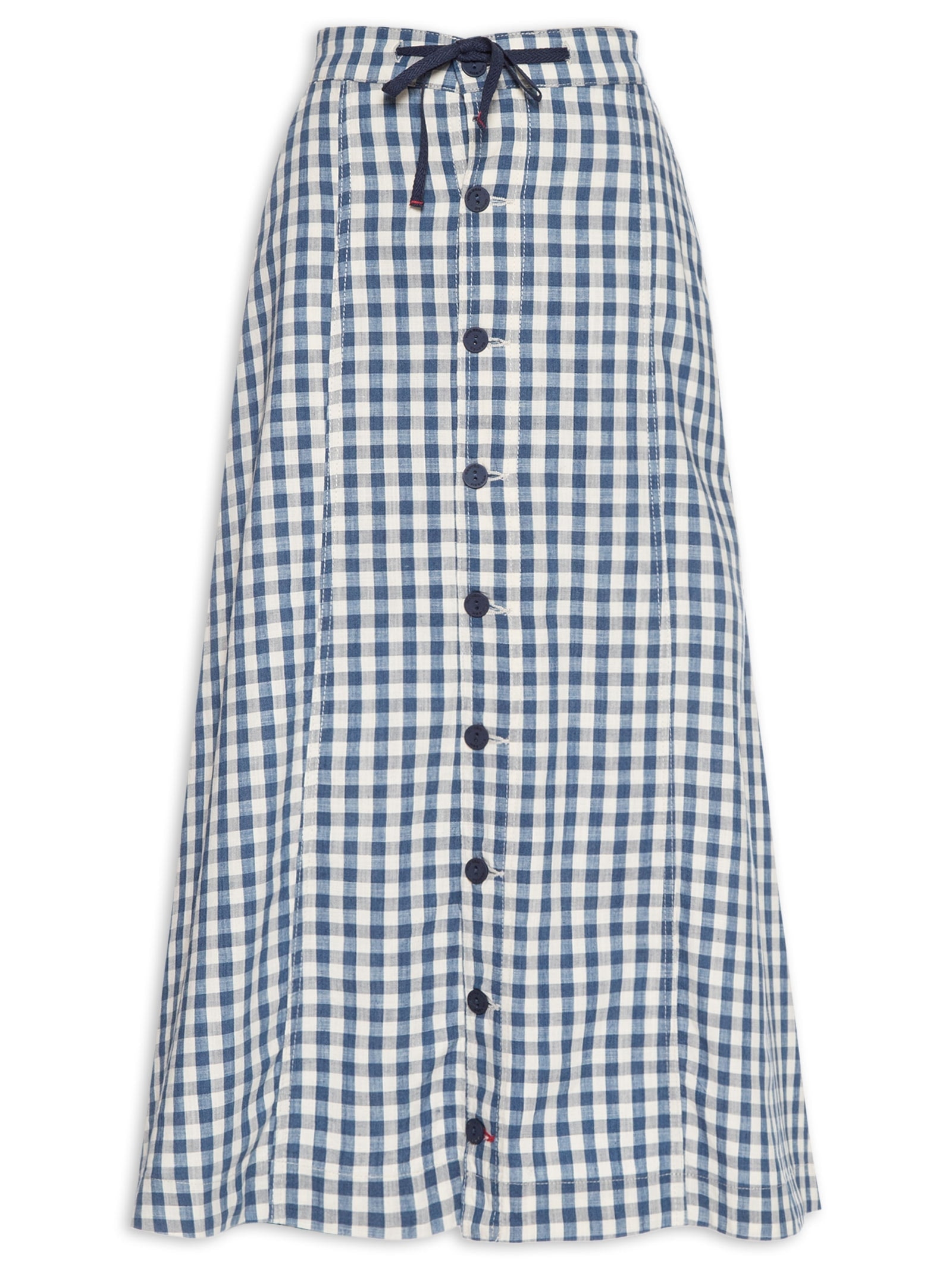Saia Jeans Jeans Vichy Azul Cantão
