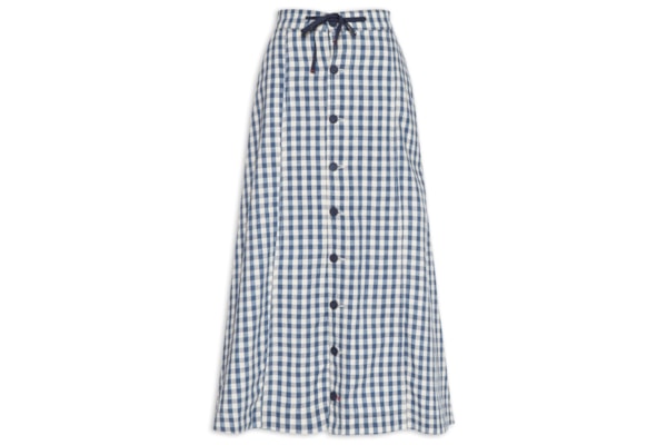 Saia Jeans Jeans Vichy - Azul