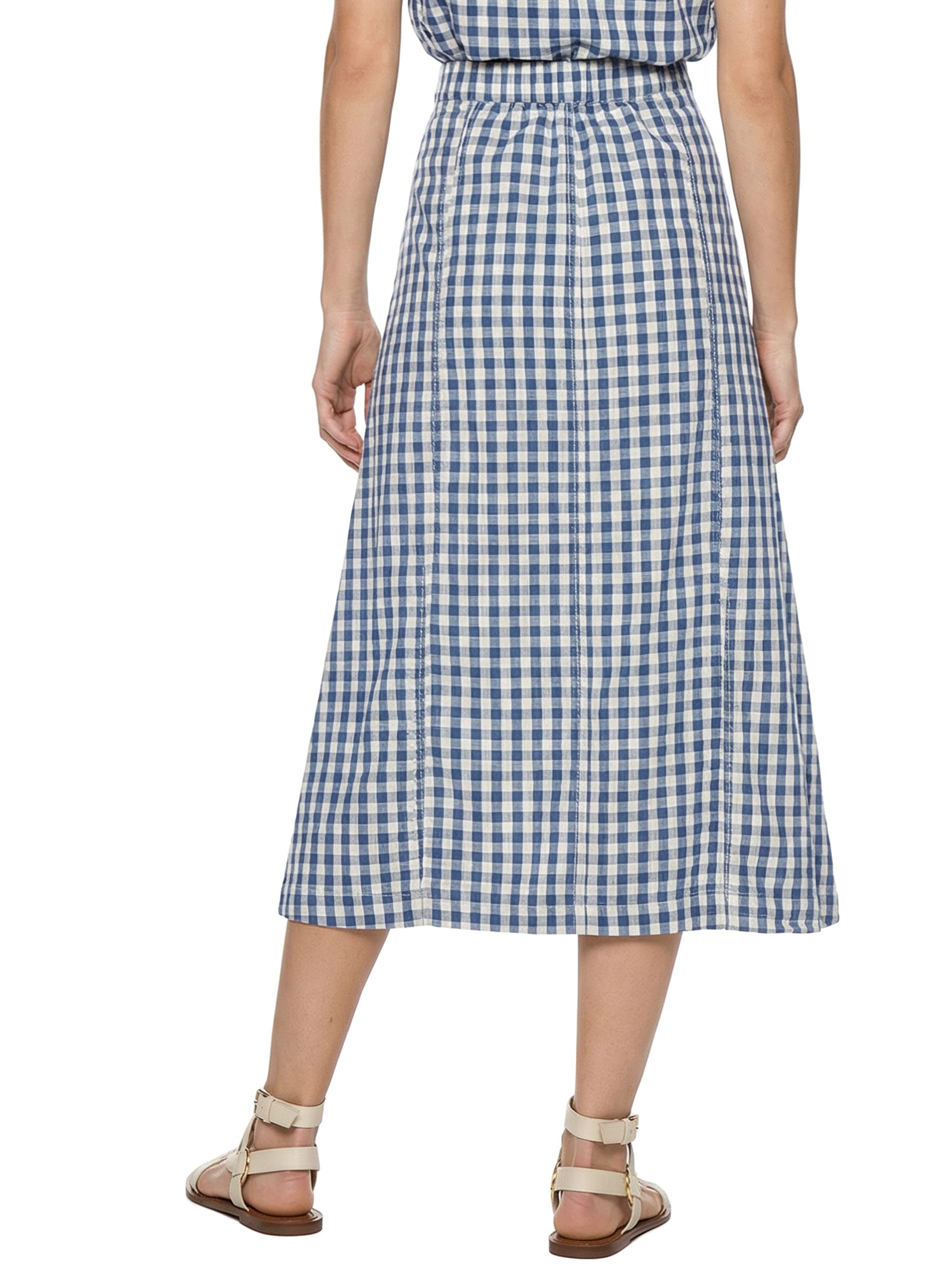 Saia Jeans Jeans Vichy Azul Cantão