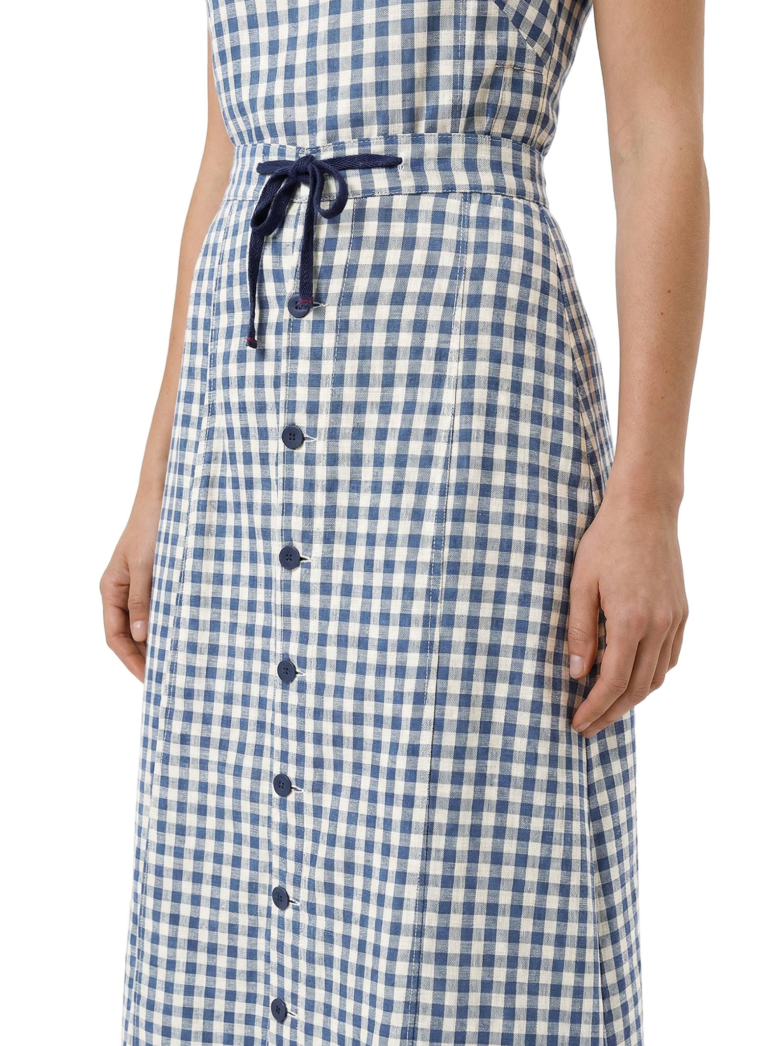 Saia Jeans Jeans Vichy Azul Cantão