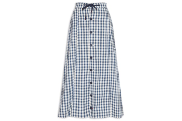 Saia Jeans Jeans Vichy - Azul