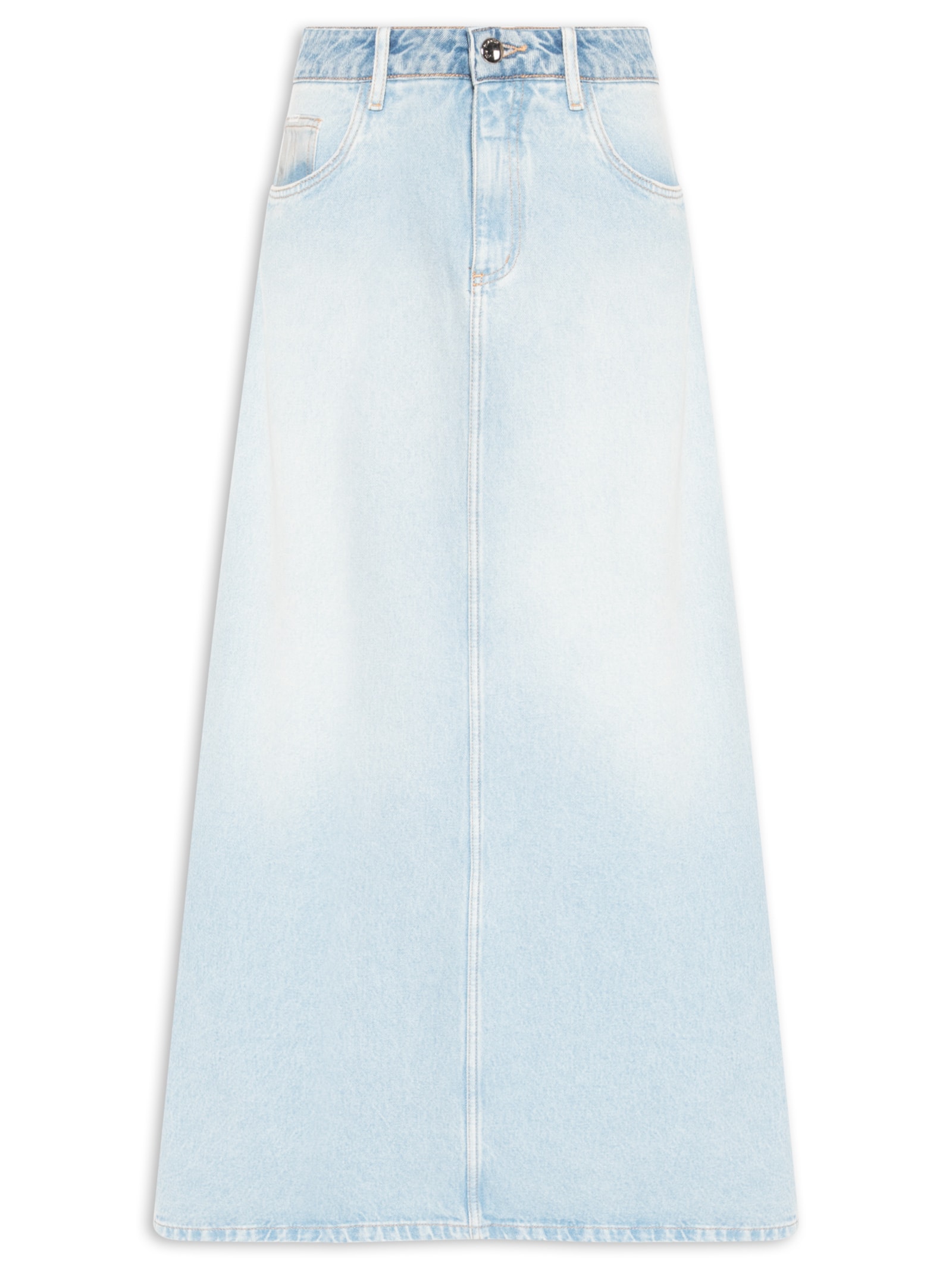 Saia Jeans Longa Cintura Média Azul My Favorite
