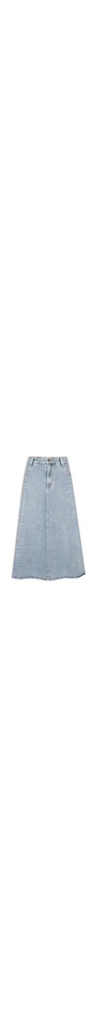 Saia Jeans Longa Evasê - Azul