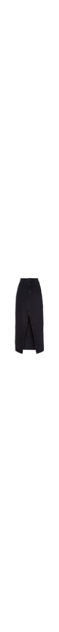 Saia Jeans Midi - Preto