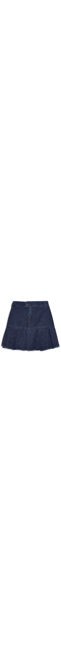 Saia Jeans Mini Misty High Waist No Wash - Azul