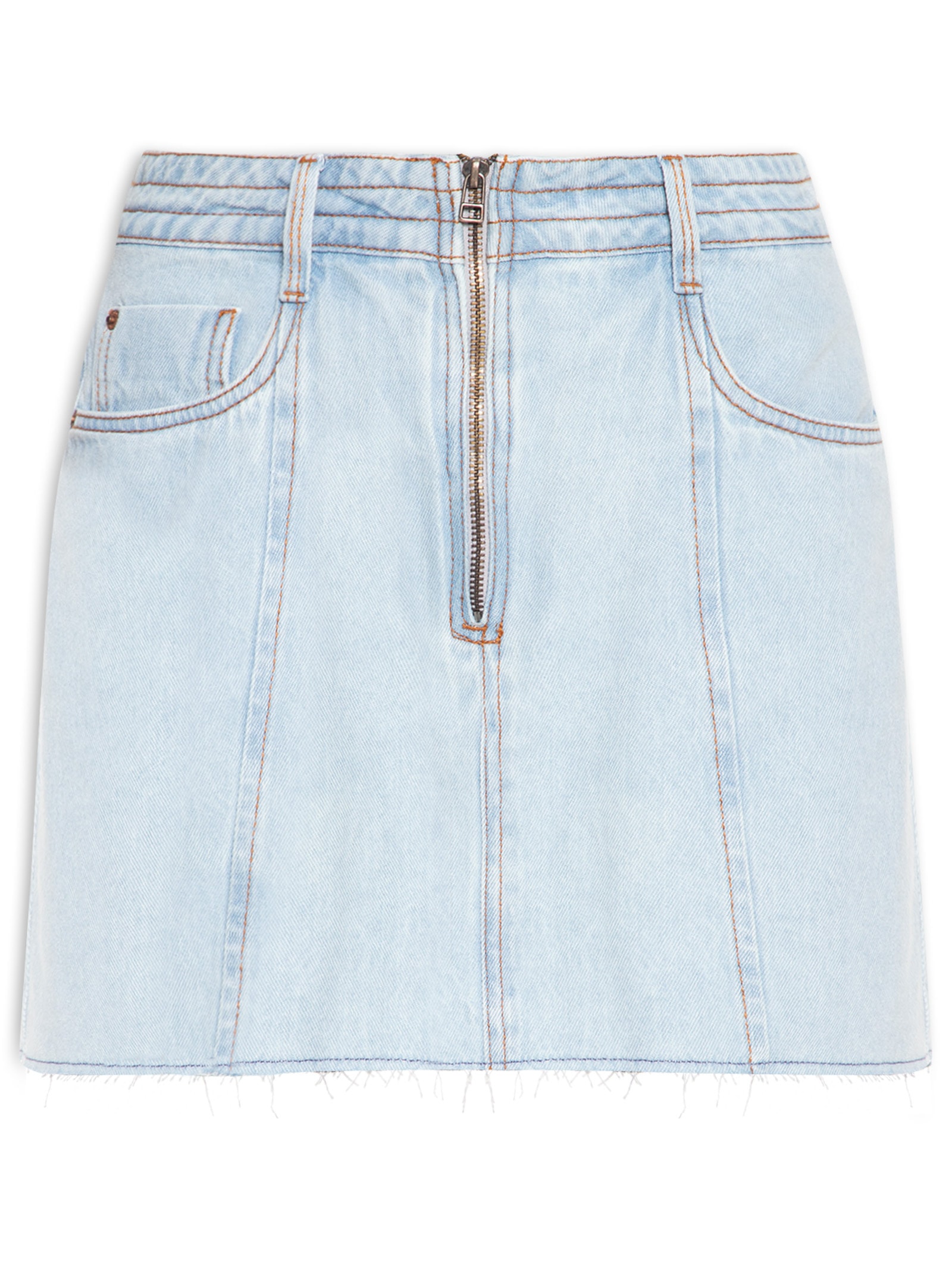 Saia Jeans Zíper Azul Dress To