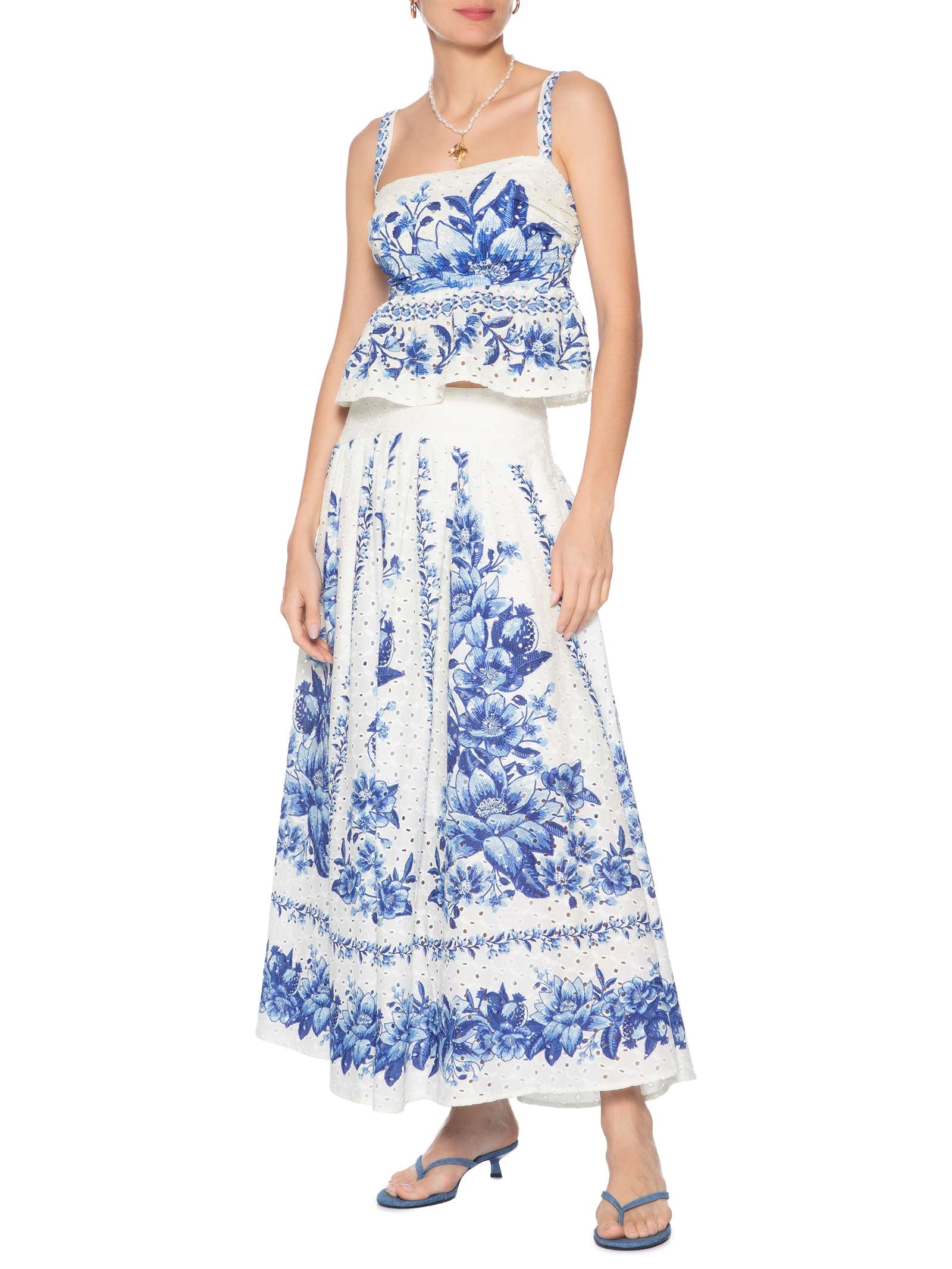 Saia Laise Fruta De Verão Azul Farm