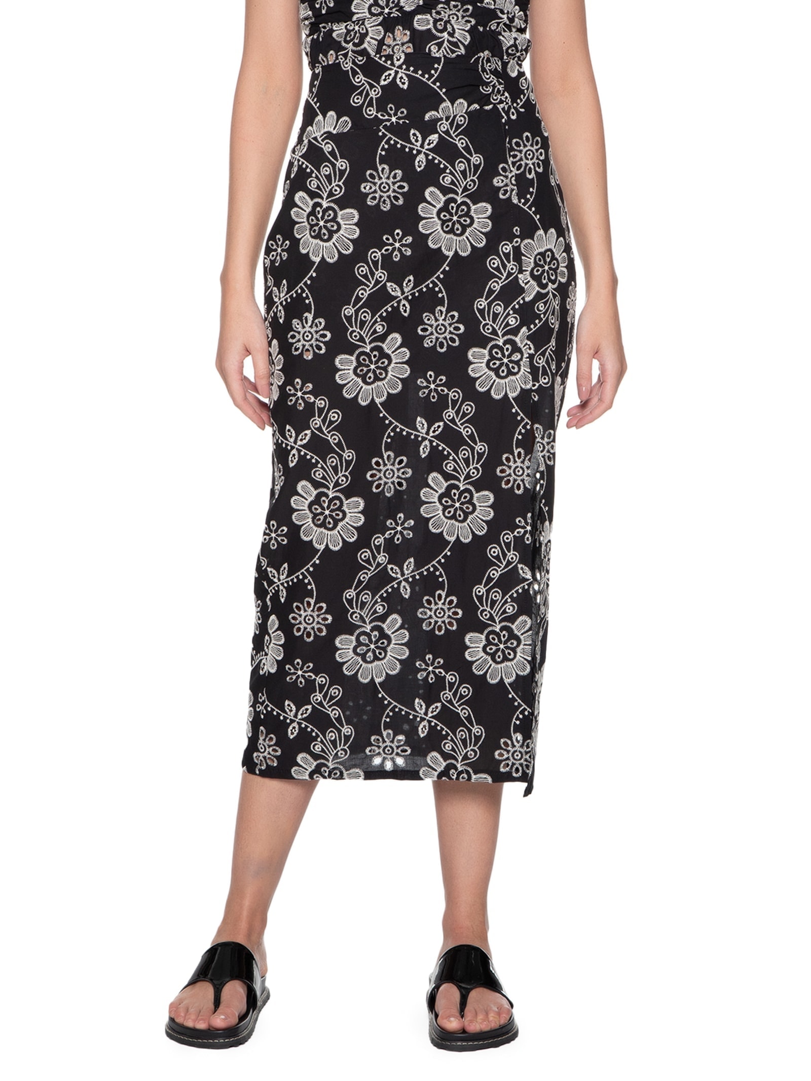 Saia Laise Preto Colcci