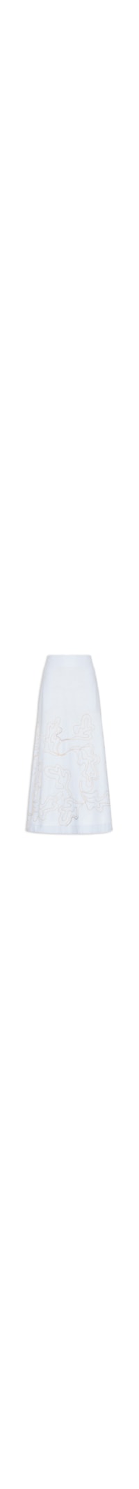 Saia Linho Bordado Vital - Azul
