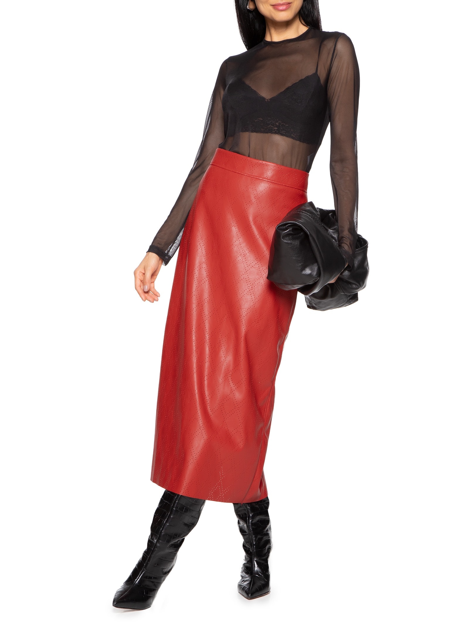 Saia Lisa Vermelho Colcci