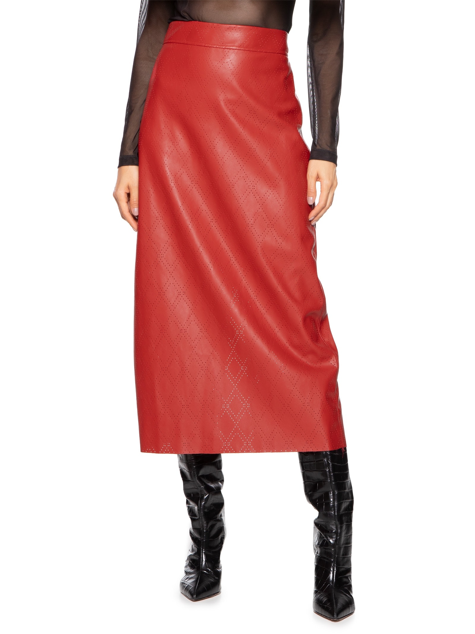 Saia Lisa Vermelho Colcci