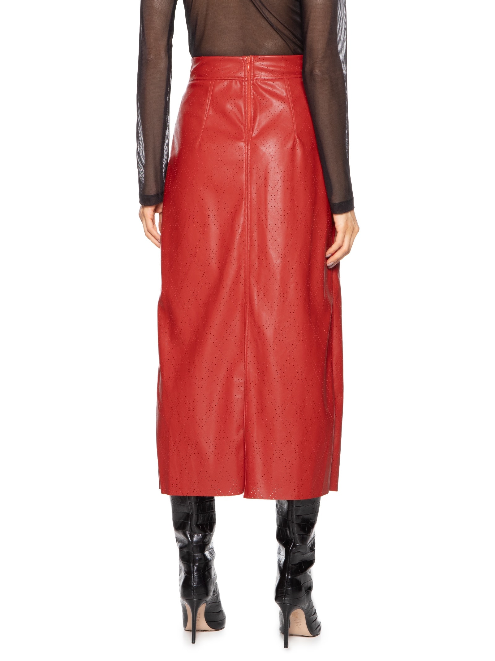 Saia Lisa Vermelho Colcci