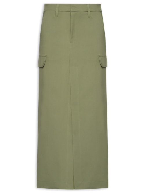 Saia Longa Alfaiataria Cargo – Verde