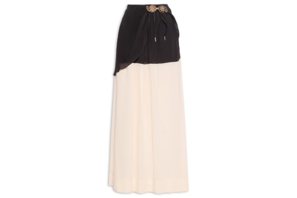 Saia Longa Bicolor Ggt - Preto