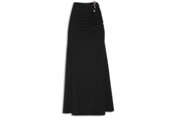 Saia Longa Com Aplicação - Preto