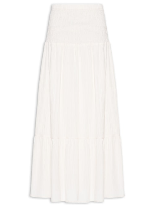 Saia Longa Cós Largo Elástico – Off White