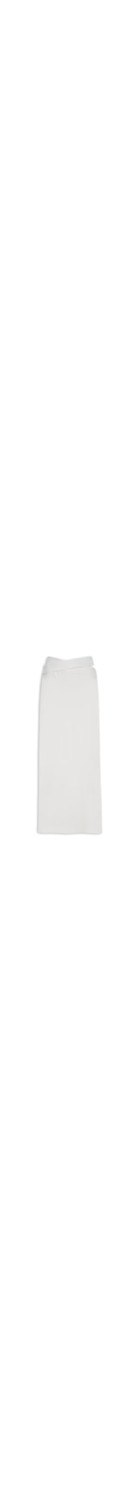 Saia Longa Em Crepe Recorte - Off White