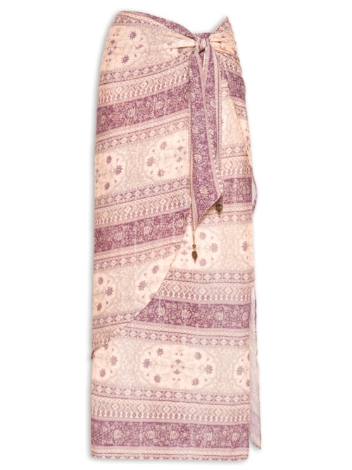 Saia Longa Estampa Hera Agata – Roxo