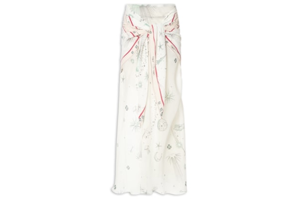 Saia Longa Fig Aqua Astral - Off White