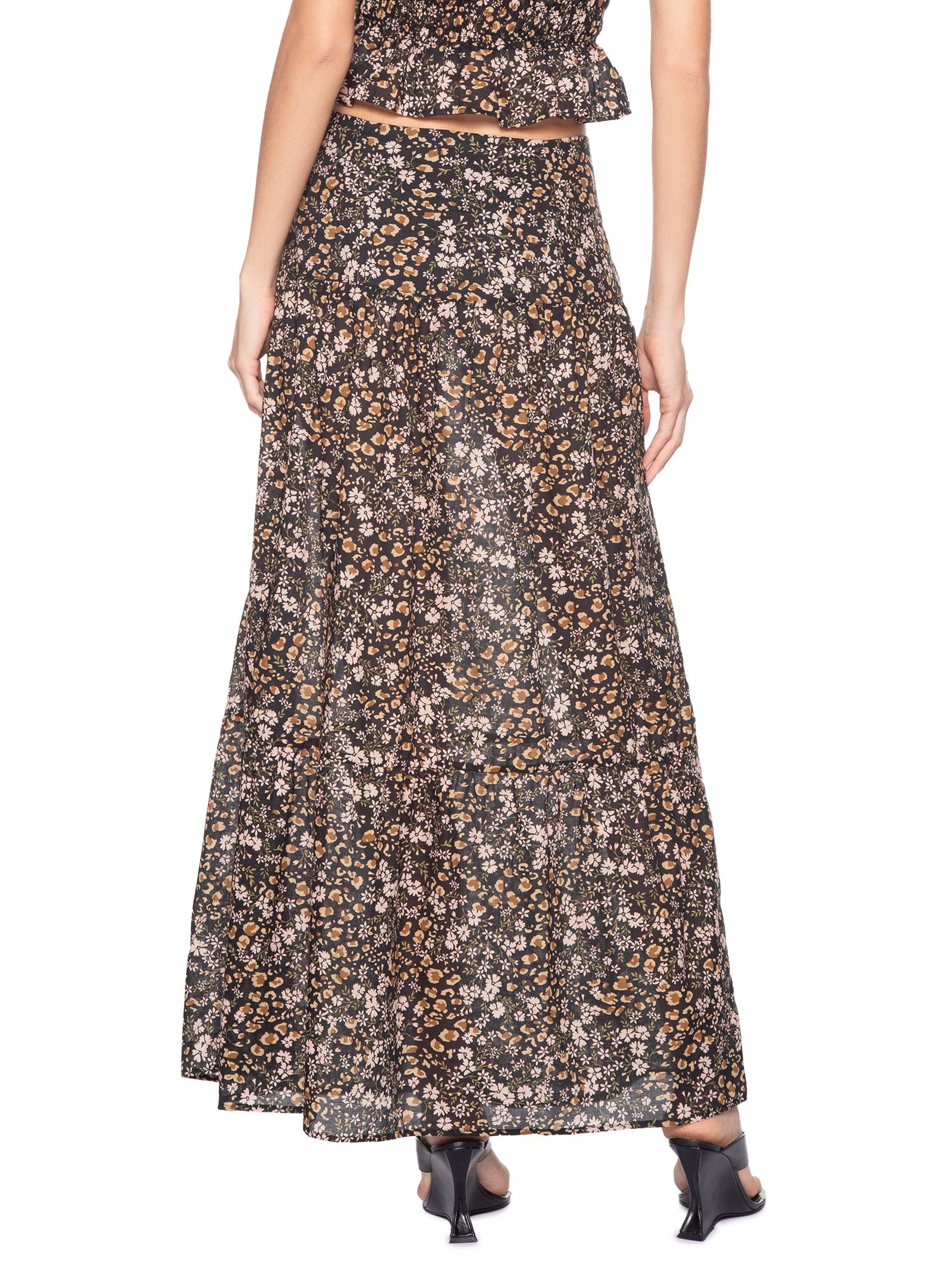 Saia Longa Liberty Onça Color Preto Animale