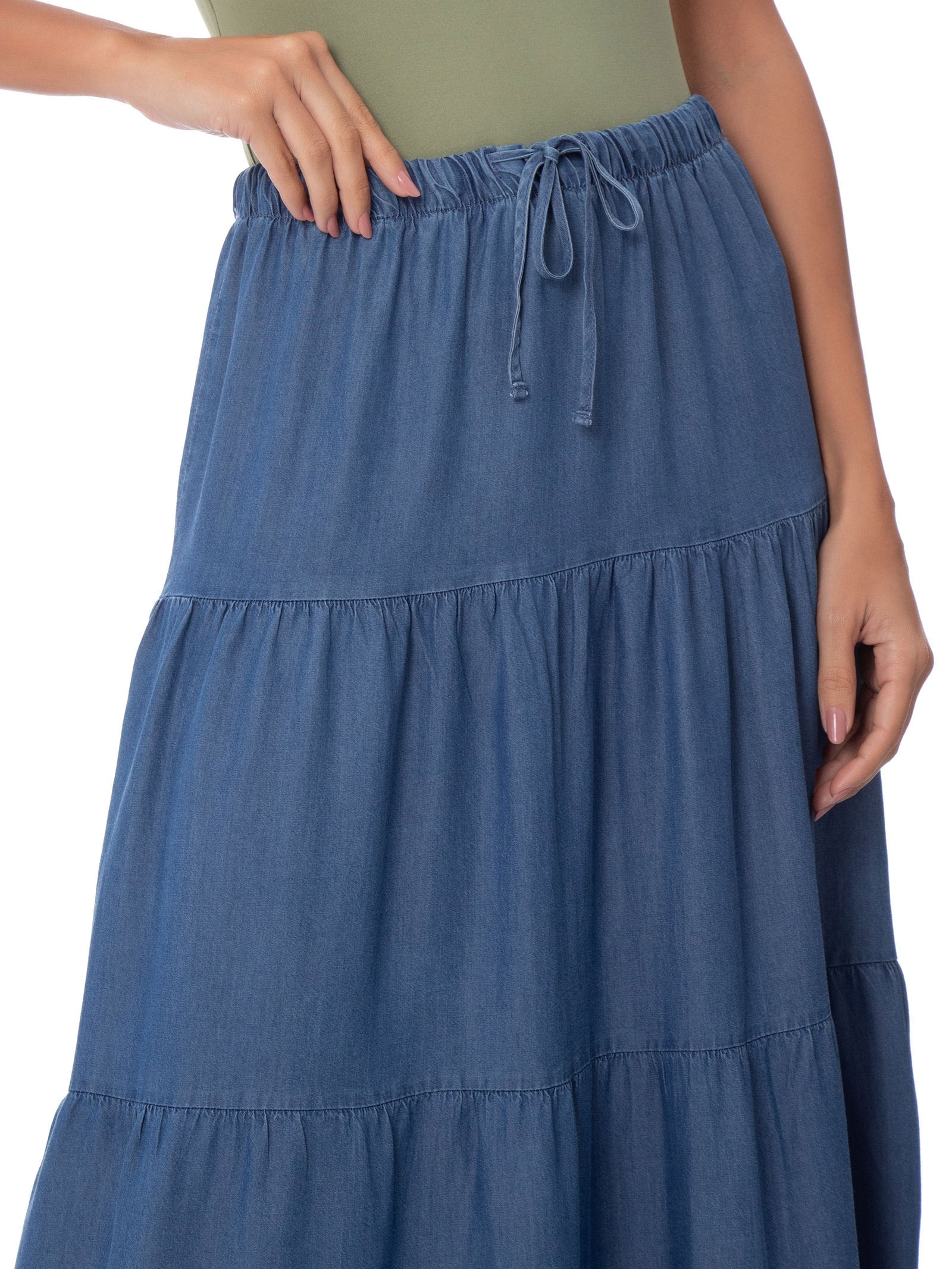 Saia Longa Marias Azul Basiq
