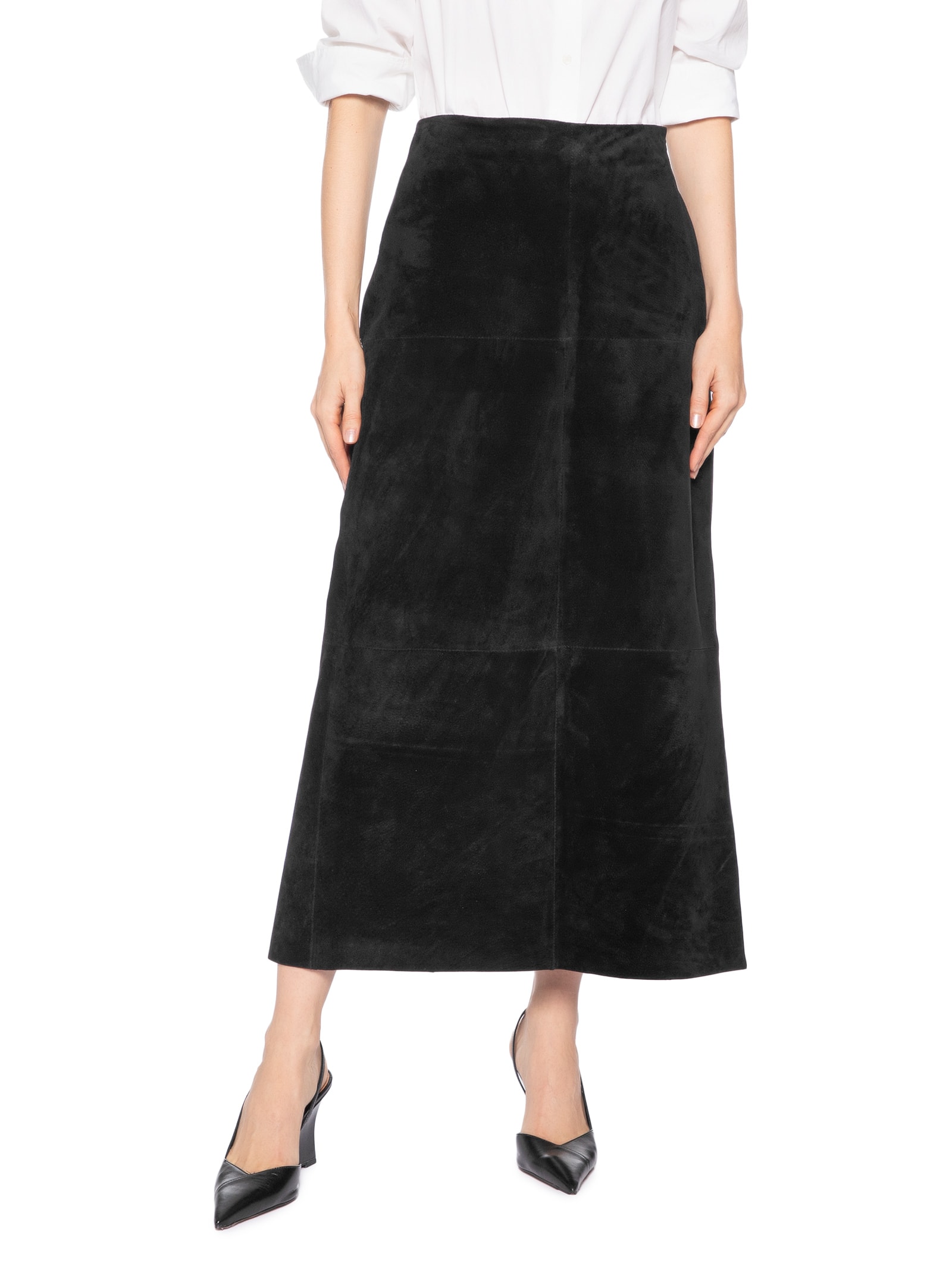 Saia Longa Mary-Kate Preto Studio Kalline