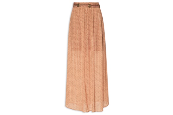 Saia Longa Metais Estampa Lumine - Rosa