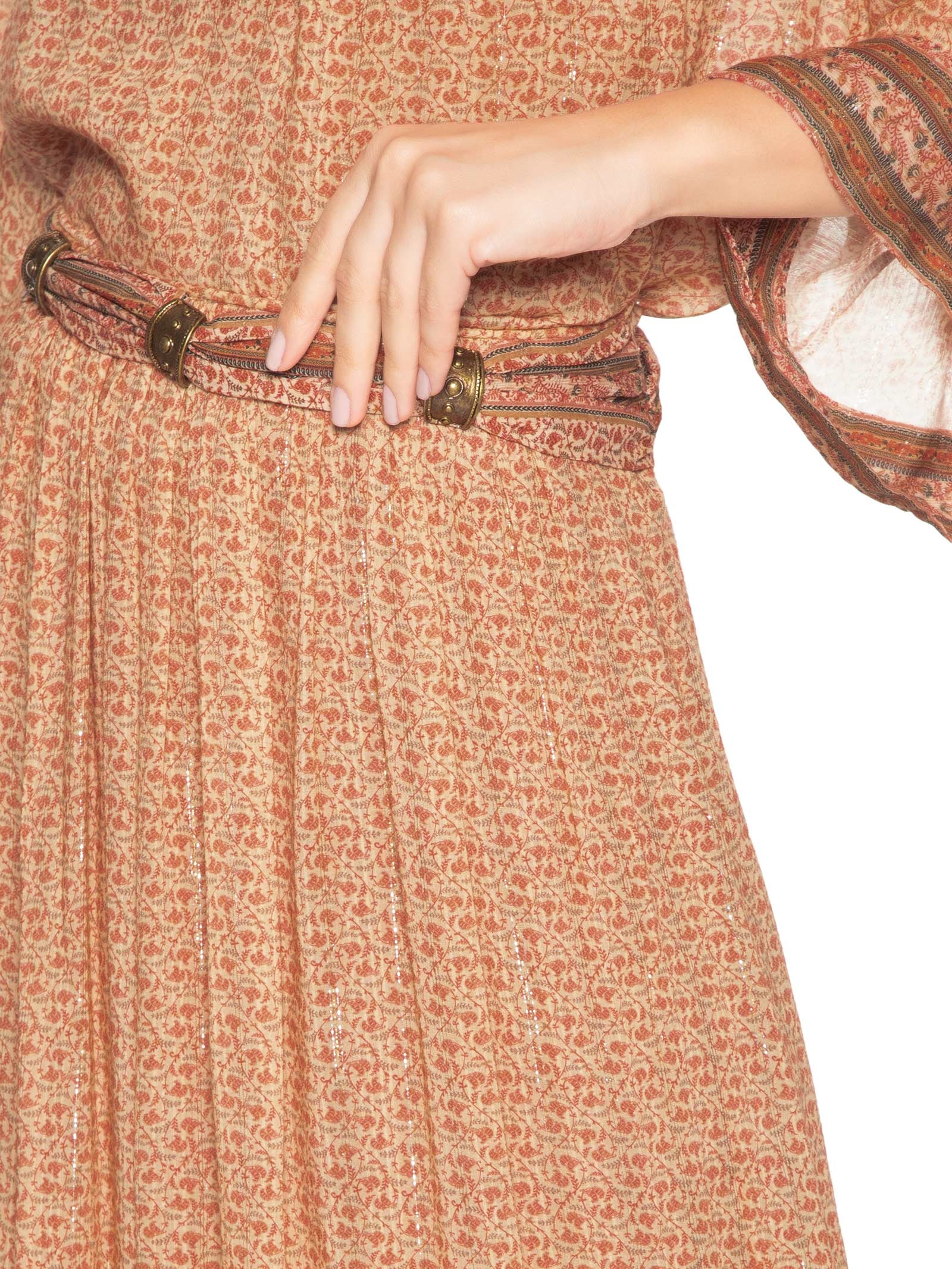 Saia Longa Metais Estampa Lumine Rosa Maria Filó