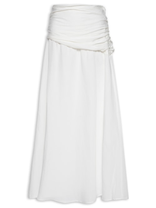 Saia Longa Pregas – Branco