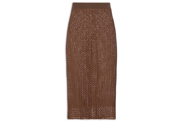 Saia Longa Textura - Marrom
