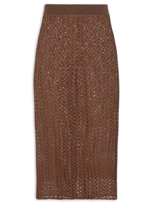 Saia Longa Textura – Marrom