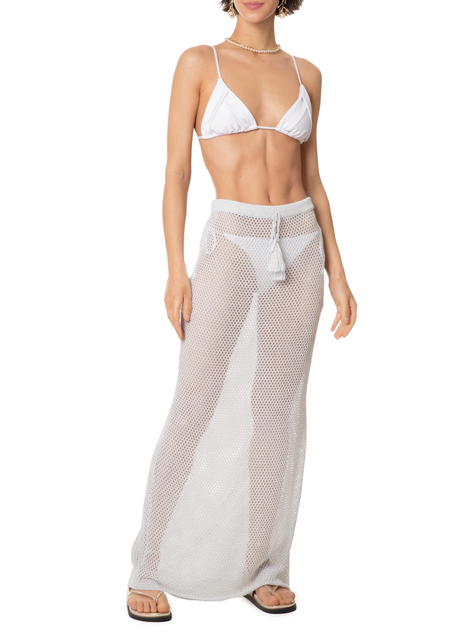 Saia Longa Tricot New Year Branco  Salinas
