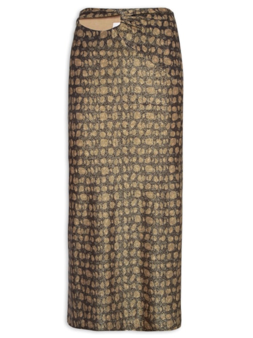 Saia Malha Eccentric Shine - Animal Print