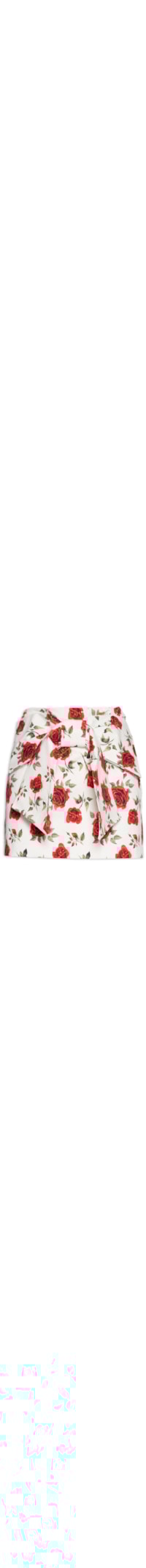 Saia Maxi Laço Estampada - Off White