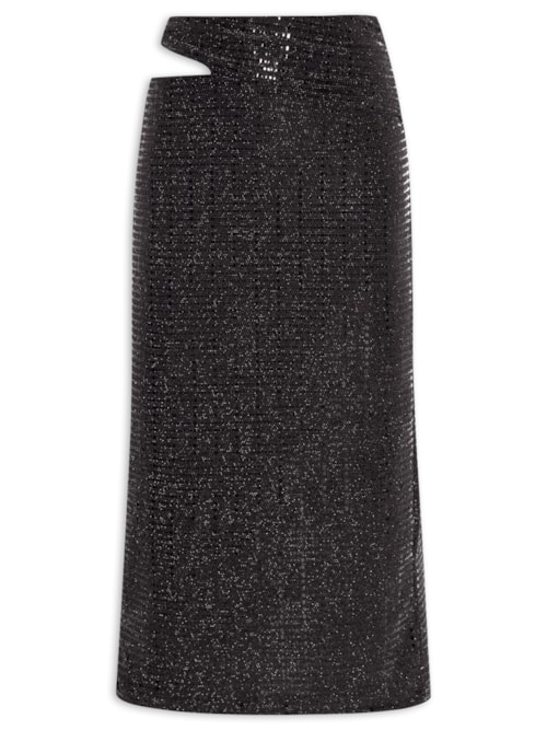 Saia Metalizada - Preto