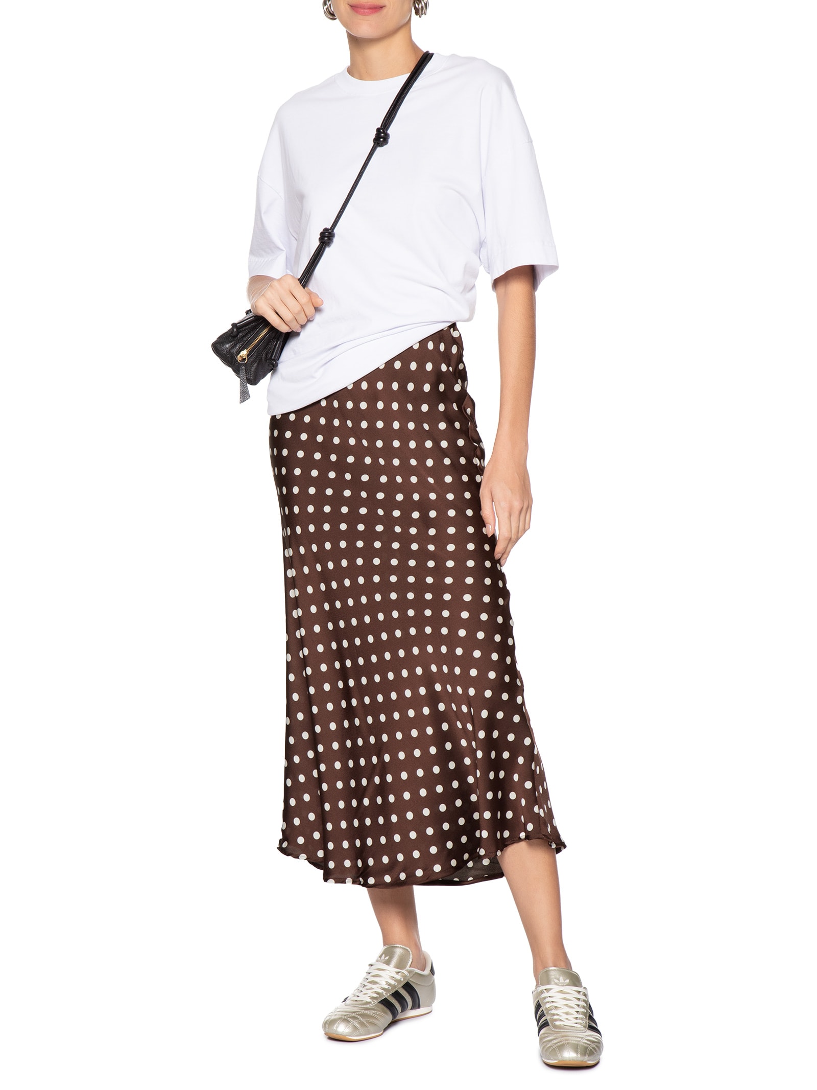 Saia Midi Acetinada Marrom Market 33