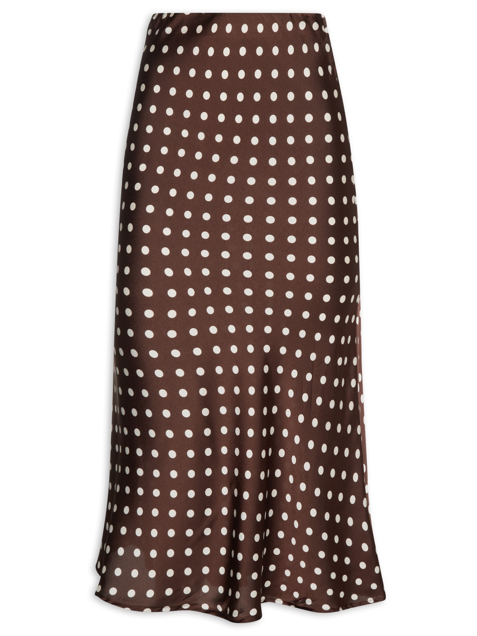 Saia Midi Acetinada Marrom Market 33