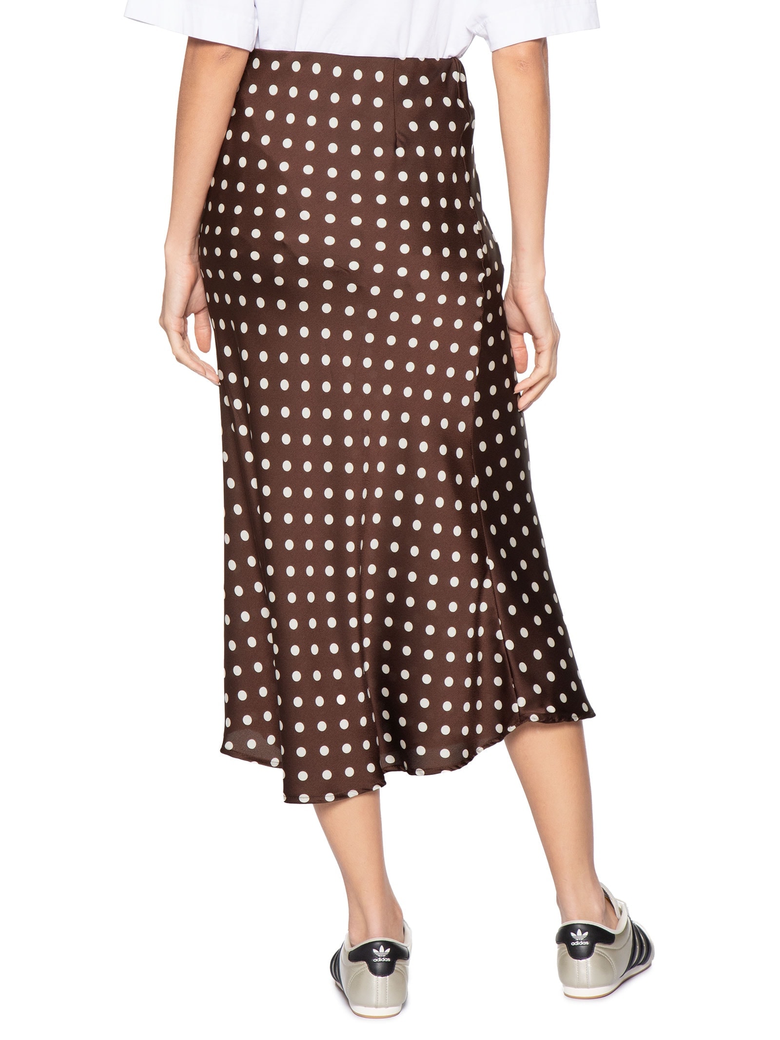 Saia Midi Acetinada Marrom Market 33