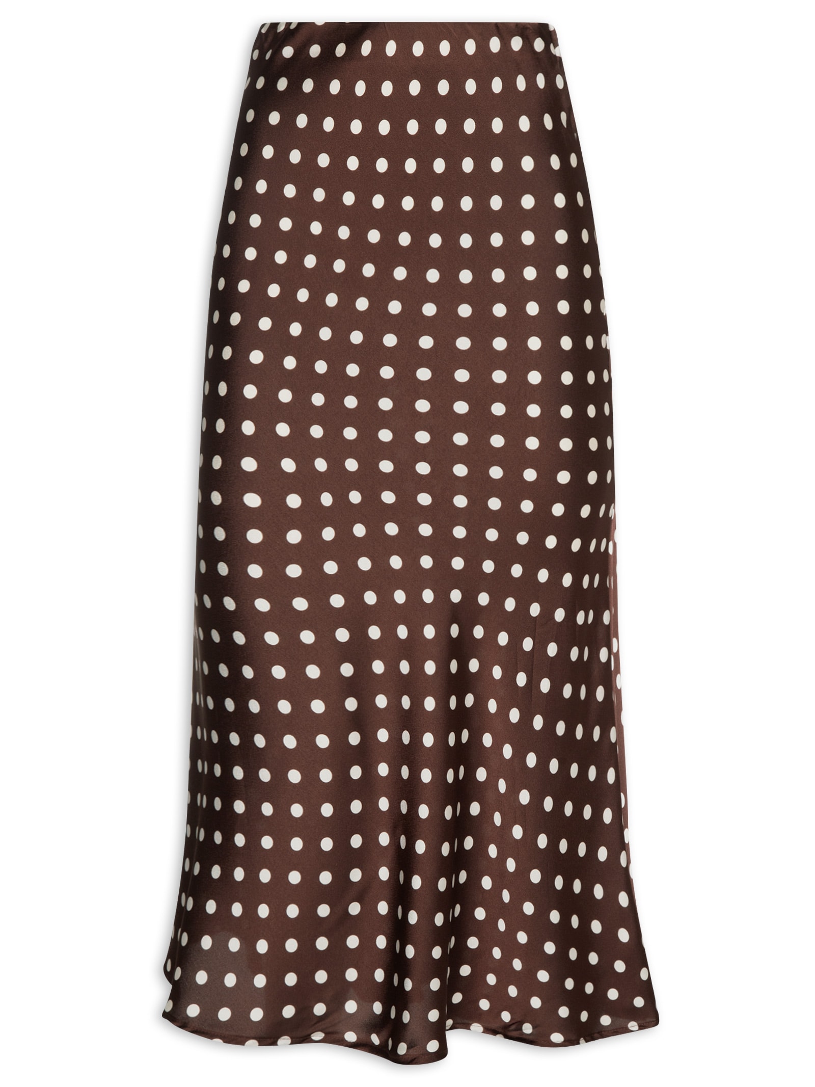 Saia Midi Acetinada Marrom Market 33