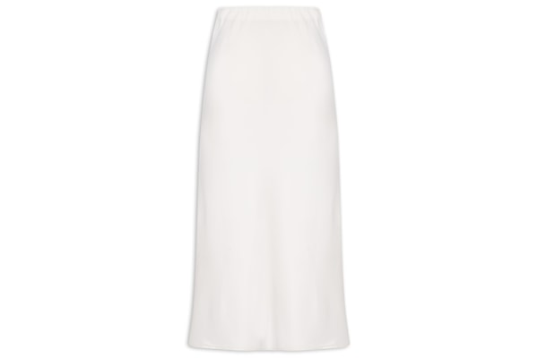 Saia Midi Acetinada - Off White