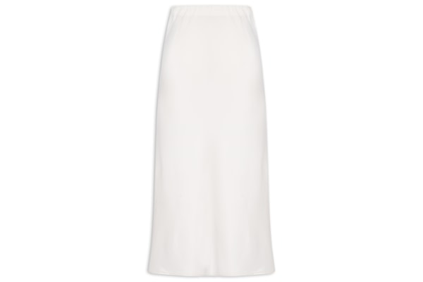 Saia Midi Acetinada - Off White