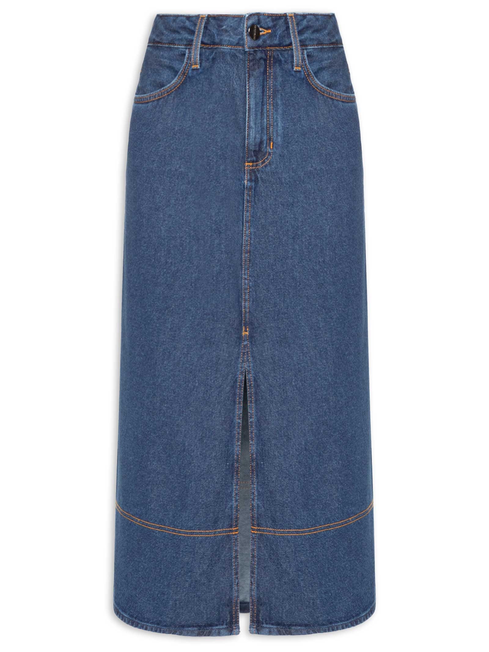 Saia Midi Alma Azul Le Lis