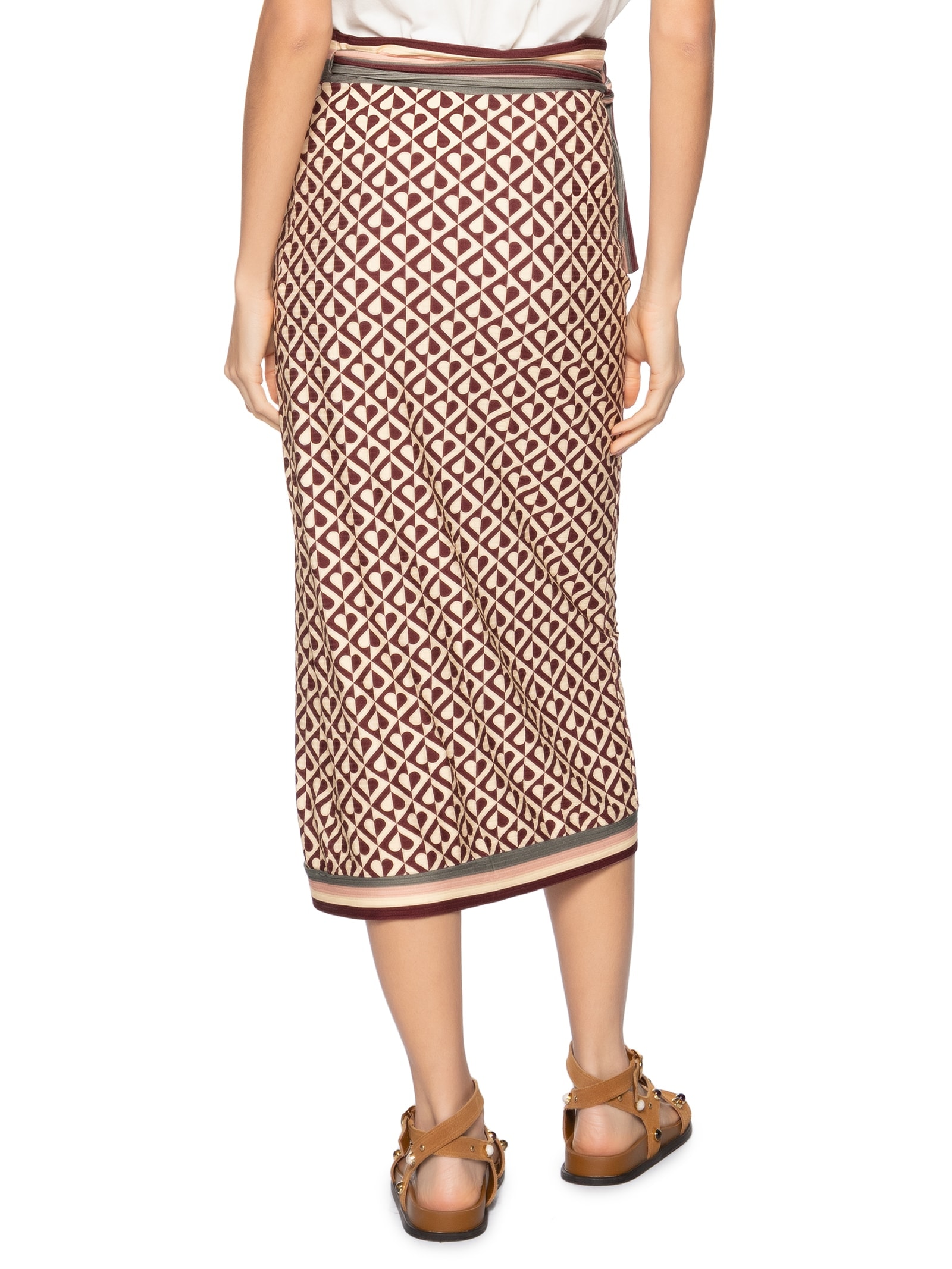 Saia Midi Amore Marrom Farm